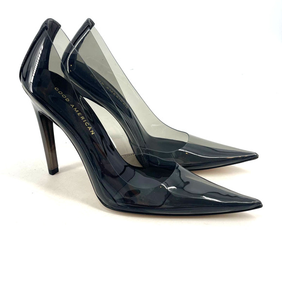 Good American Cinderella Pumps Light Smoke Size 9.5 GA275PB-E - Picture 2 of 10